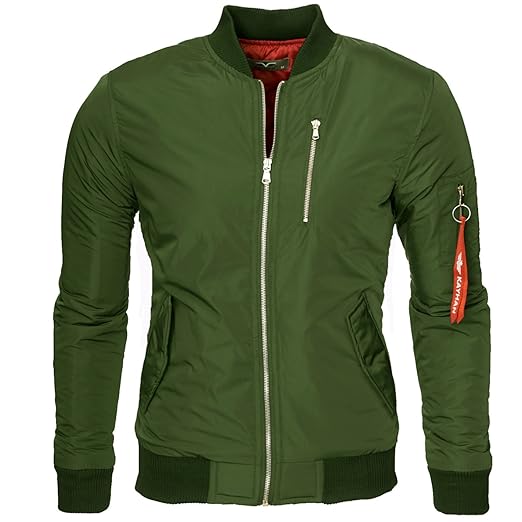 Kayhan Herren Bomberjacke übergangs Jacke Star Like, super Modern mehrere Farben zur Auswahl