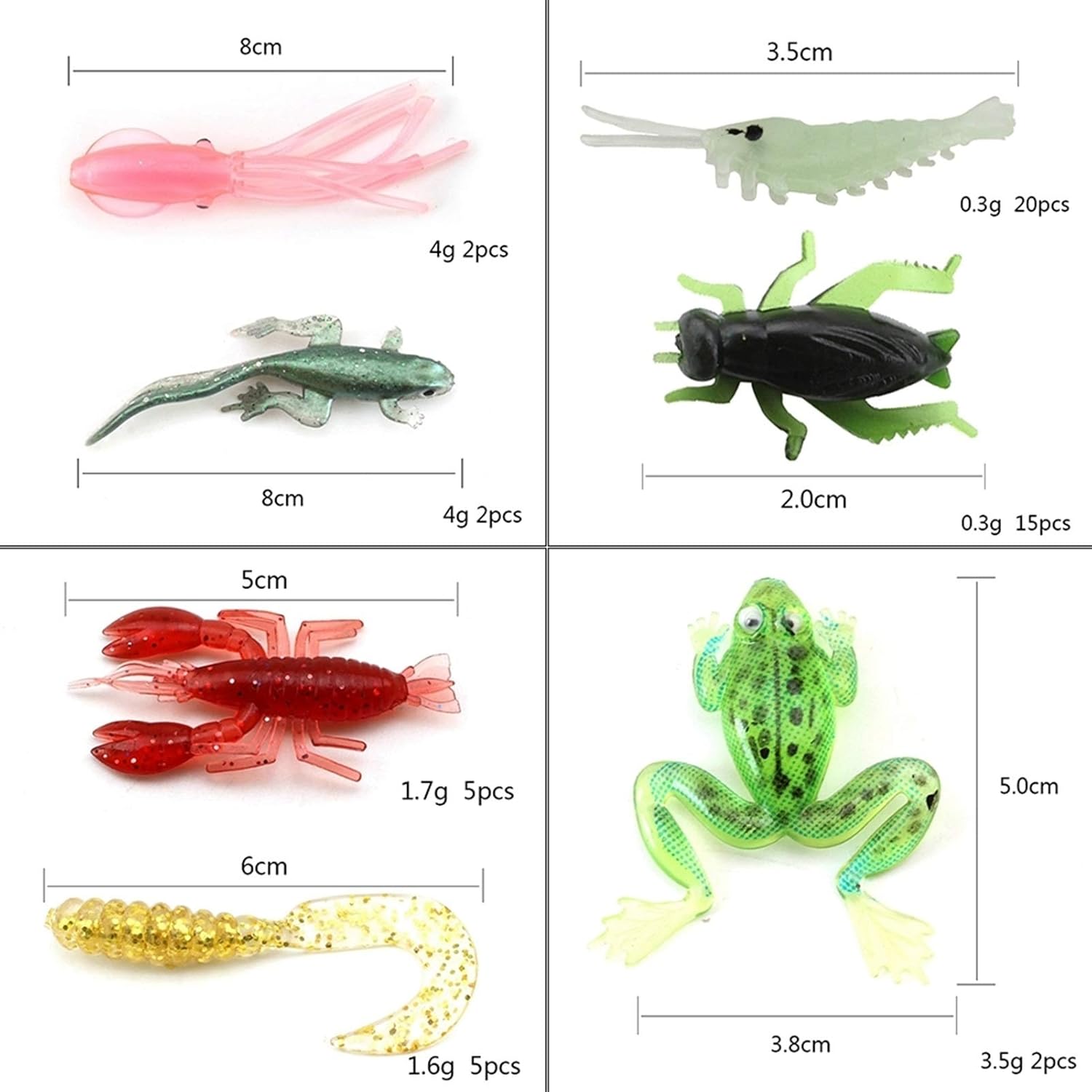Amazon Co Jp Zhgong バリューパック 60 Baits 40フックとタックルボックス 柔らかい模擬餌釣りフックセット 模擬カエルルアーベイト 魚のフック Zhgong Color Multi Colored ホーム キッチン