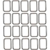 Shapenty 1Inch/25mm Rectangle Bag Purse Snap Hook Metal Loop Rings Webbing Belts Buckle for Handbag Strap DIY Accessories and Bag Making Repairing, 20PCS