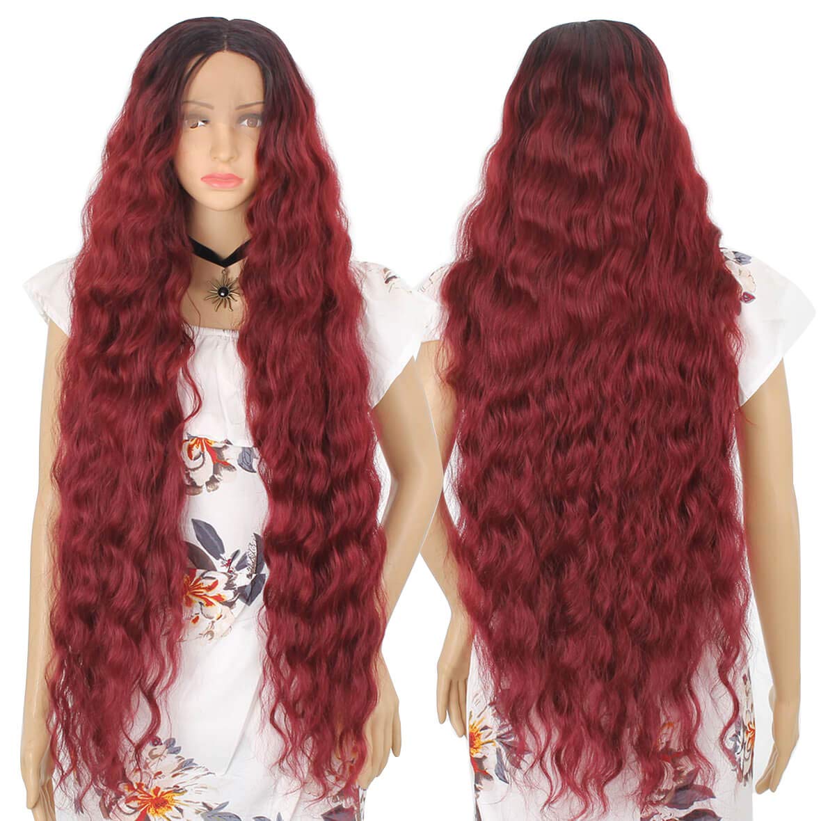 Amazon Com Xtrend 40 Lace Front Wigs Long Wavy Synthetic Wigs