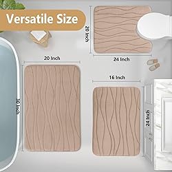 Buganda Memory Foam Bathroom Rug Mat 44x24, Extra