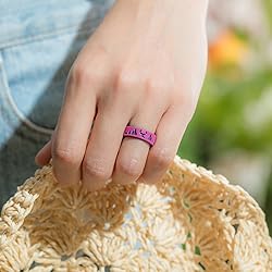 ThunderFit Silicone Wedding Ring Unisex, Laser