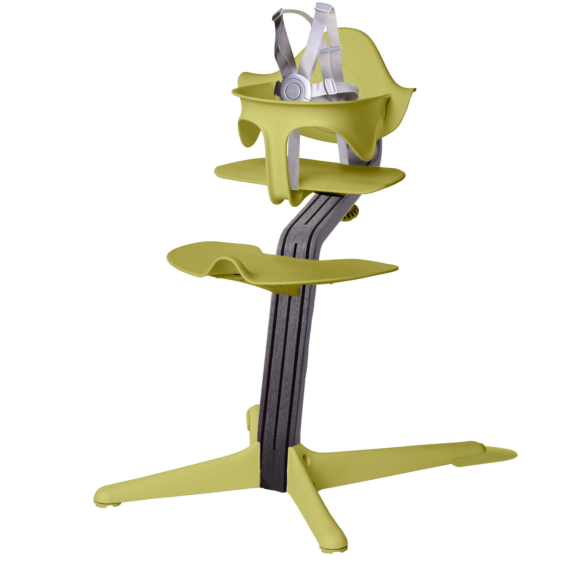 Nomi High Chair Lime Black Oak Wood Modern Scandinavian Design