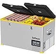 Setpower RV65D Electric Cooler, 68QT/65L Dual Zone Portable Refrigerator for Car, 12v Fridge Freezer, Car Cooler Plug In, 0℉-50℉, DC 12/24V, AC 110/240V, for Camping, Traveling, Road Trip