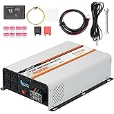 OUBOTEK 3000W Pure Sine Wave Inverter, DC 12V to AC 120V Car Inverter with LCD Display, Remote Control, USB Port, 4 AC Outlet