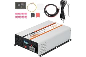 OUBOTEK 3000 Watt Pure Sine Wave Inverter, DC 12V to AC 120V with LCD Display, Remote Control, USB Port, 4 AC Outlets, and Terminal Block for RV Boat Camping Solar System and Home Use