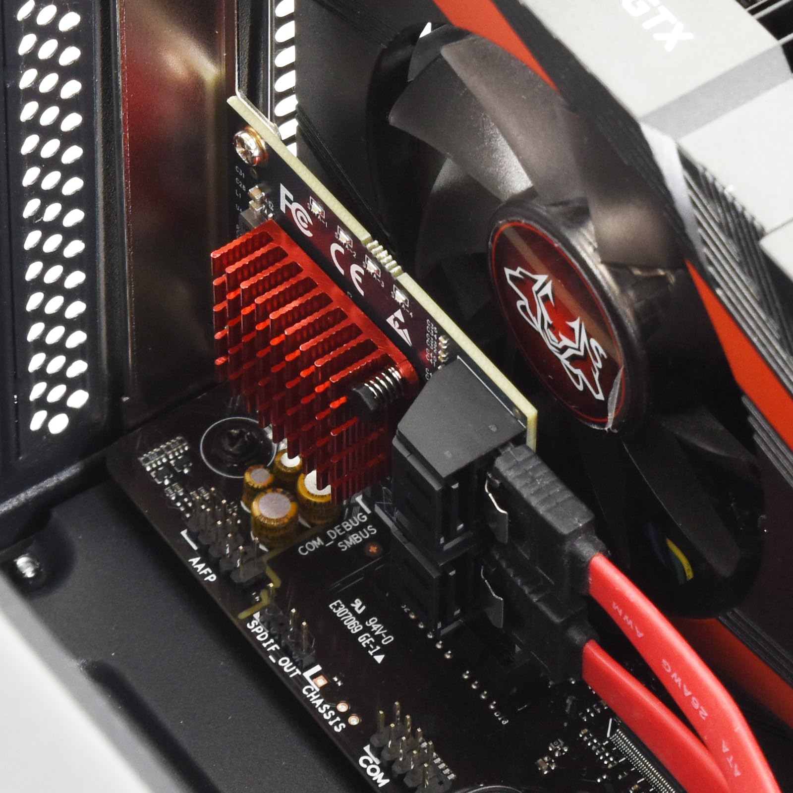 ELUTENG PCI-E zu SATA Adapter 4-Port PCIe Erweiterungskarte 6Gbps SATA 3.0 Controller PCI Express Controller Card mit Low-Profile Halterung für Windows/Linux, Non-Raid, Booten als Systemfestplatte 7