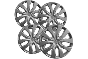 OXGORD 17 inch Hubcaps Best for 2014-2020 Nissan Rogue - (Set of 4) Wheel Covers 17in Hub Caps Silver Rim Cover - Car Accessories for 17 inch Wheels - Snap On Hubcap, Auto Tire Replacement Exterior Cap
