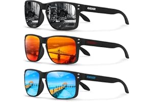 KUGUAOK Polarized Square Sunglasses For Men and Women Matte Finish Sun Glasses UV Protection Glasses