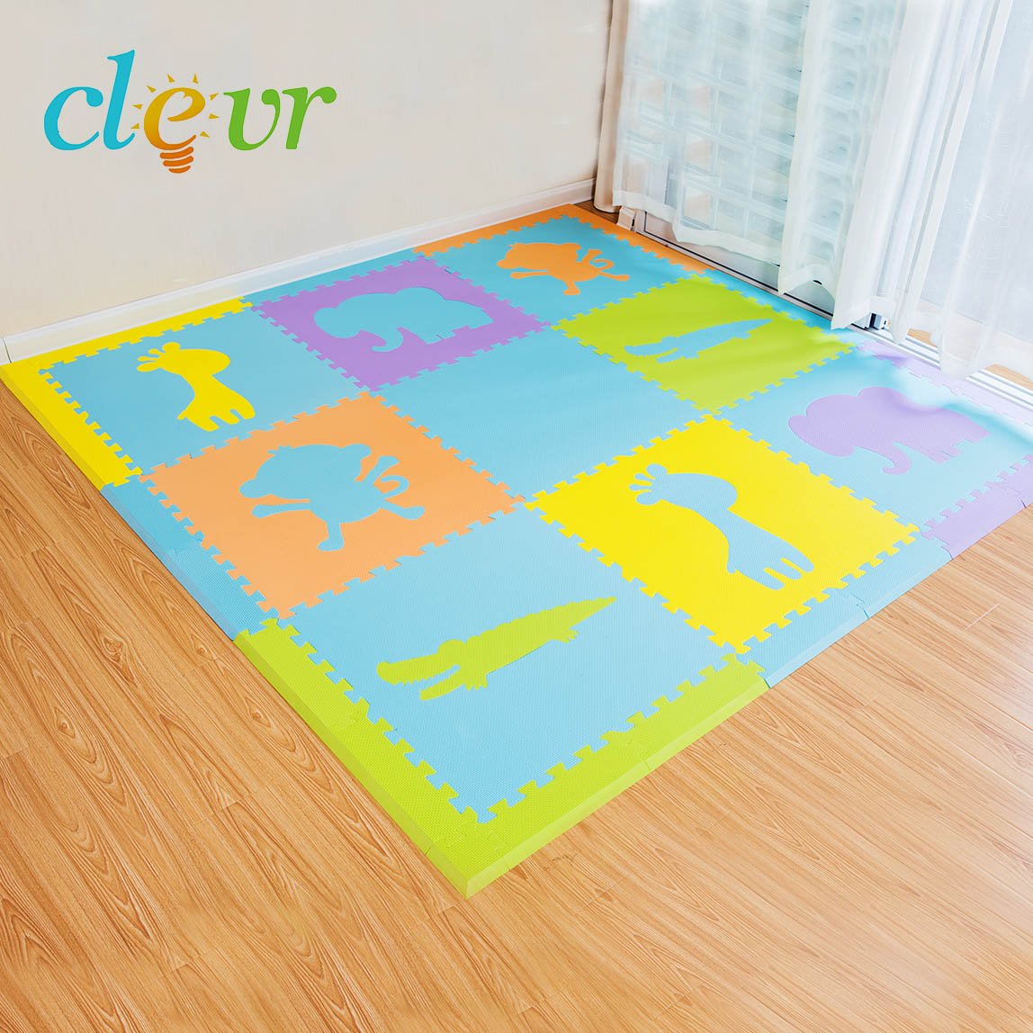 Amazoncom Clevr XLarge 1 2 Thick Safari Animal Interlocking EVA