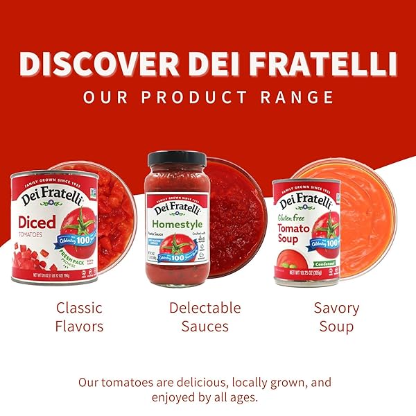 DEI FRATELLI PIZZA SAUCE FROM VINE-RIPENED TOMATOES (15 OZ. CANS, 6 PACK) – NO WATER, NO PASTE, NON-GMO, GLUTEN-FREE
