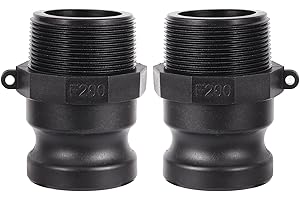 FOGWOWO Polypropylene Cam and Groove Hose Fitting,Standard Type F Camlock Fittings,Male Camlock Adapter with Male NPT 2" Threads (2Pcs/Pack)
