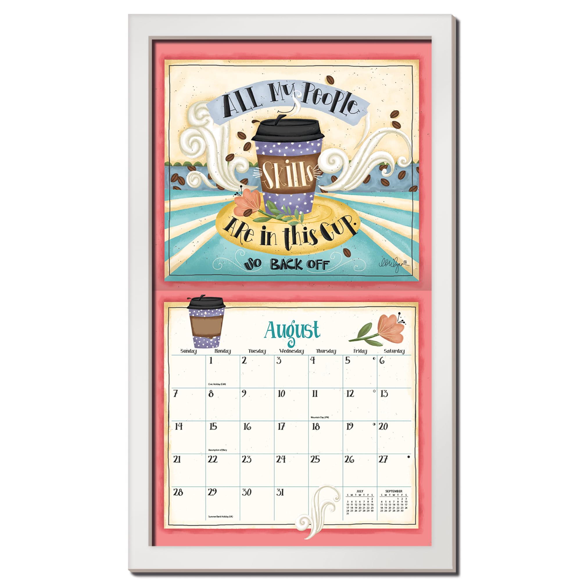 Lang Contemporary Calendar Frame - White, 1016014