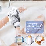 Sibba Exfoliating Gloves, 2 Pairs Body Scrubber for Dead Skin, Black view 6