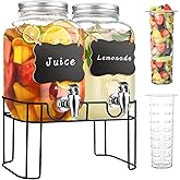 1 Gallon Glass Drink Dispensers For Parties,Lemonade Beverage Dispenser With Stand And Spigot For BBQ, Picnic, Party,Laundry Detergent Dispenser