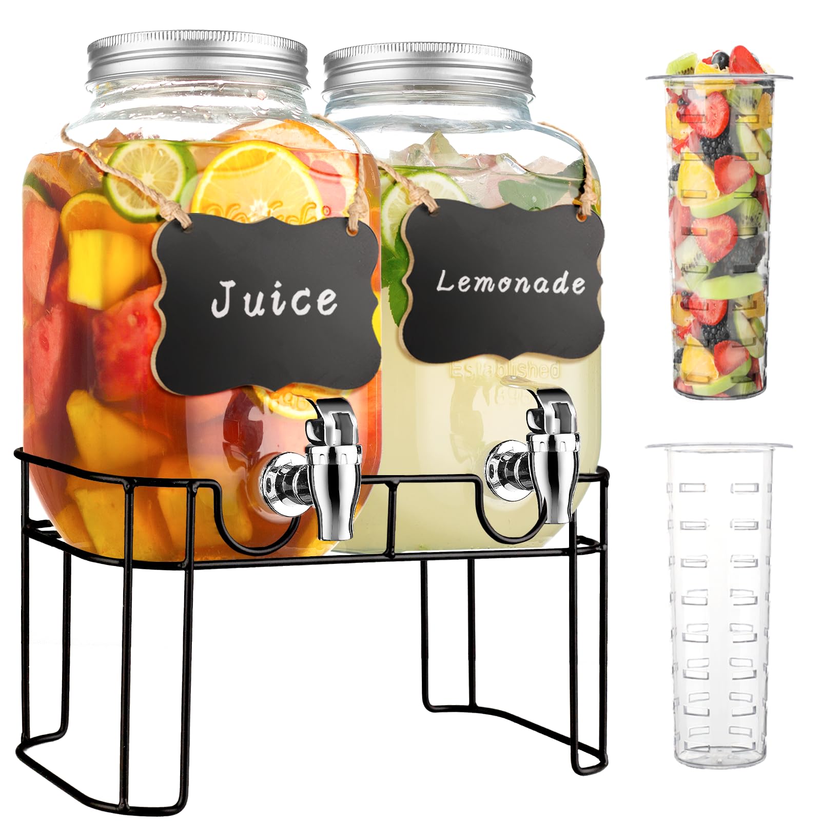 Photo 1 of 1 Gallon Glass Drink Dispensers For Parties?Lemonade Beverage Dispenser With Stand And Spigot For BBQ, Picnic, Party,Laundry Detergent Dispenser