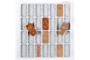 AOEDEO Round Thick Domino Molds for Resin Casting Domino Mold for Resin Silicone Dominoes Mold with Round Edges Shiny & No Scratches & Durable (Each Domino 2x1x0.36 in)
