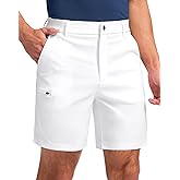 Pudolla Men's Casual Shorts 7/9 Inch Golf Shorts Stretch Dress Work Shorts for Men with 4 Pockets Quick Dry Lightweight
