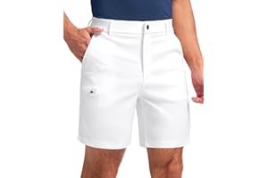 Pudolla Men's Casual Shorts 7/9 Inch Golf Shorts Stretch Dress Work Shorts for Men with 4 Pockets Quick Dry Lightweight