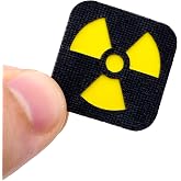 Radioactive Symbol Tiny Patch 1x1 Cat Eye &ndash; Black and Yellow Tactical Morale Patch Hook Backed for Hats, Backpacks, Gear, EDC, Uniforms