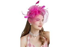 CIZOE Fascinators Hats 20s 50s Hat Pillbox Hat Cocktail Tea Party Headwear with Veil for Girls and Women