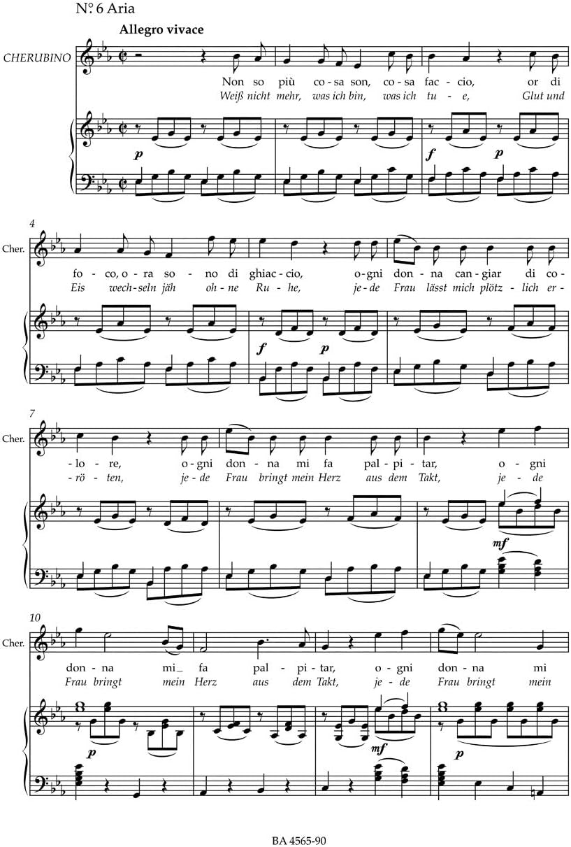 Le nozze di Figaro (ital./dt.). Opera buffa in quattro atti. Honolka-Übers. (geb.) KV 492: Die Hochzeit des Figaro. Opera buffa in 4 Akten. KV 492 - Image 5