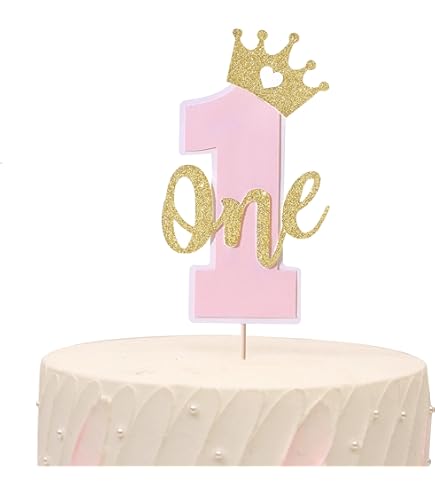 Rsstarxi Paquete De 24 Adornos Para Cupcakes De Ganso Tonto, Decoración Para Tartas De Primer Cumpleaños, Con Purpurina Rosa, Para Baby Shower, Niños Y Niñas, Decoración De Fiesta De Primer Cumpleaños