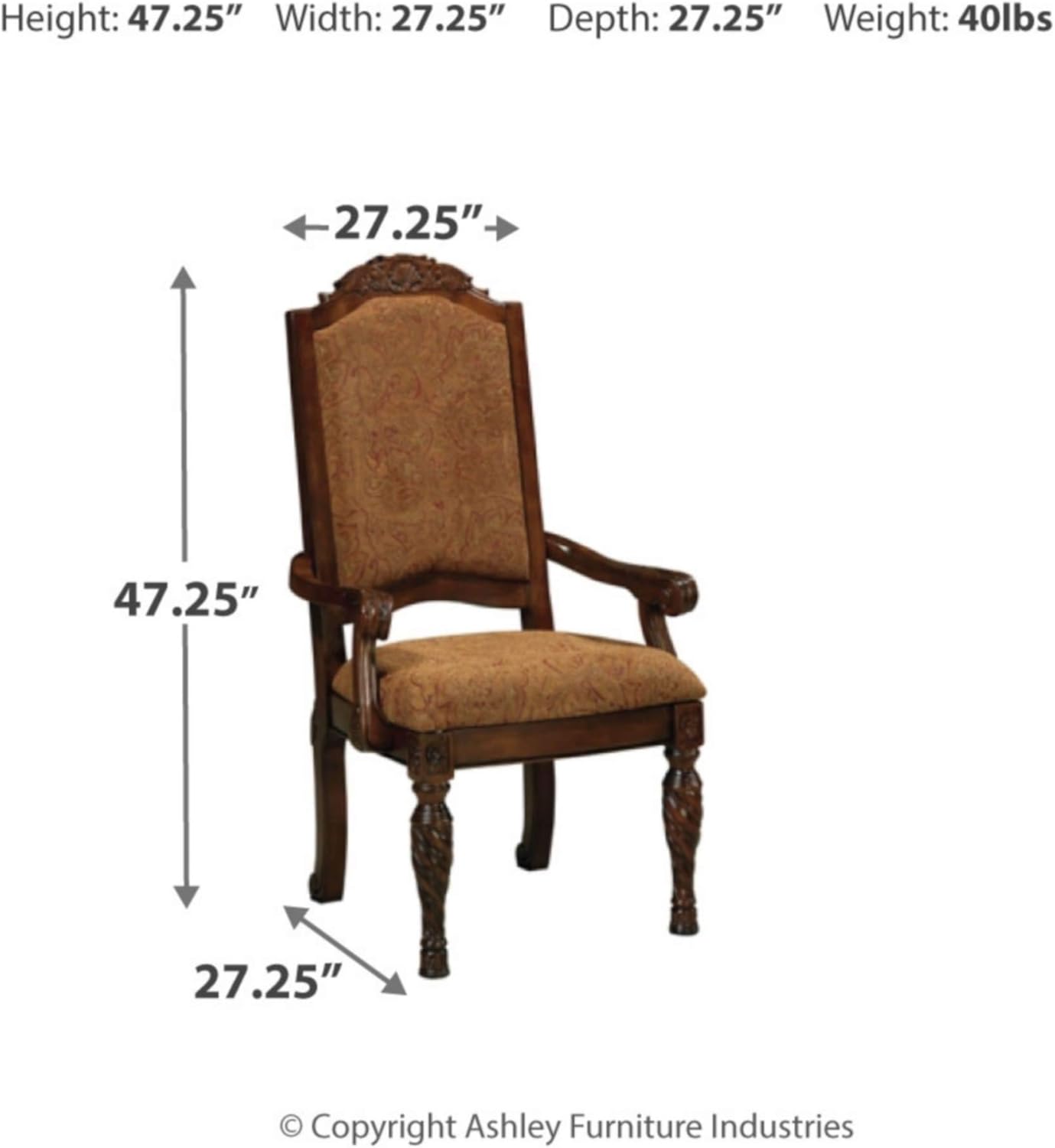 Amazon Com Signature Design By Ashley North Shore Dining Room Chair Dark Brown Furniture Decor