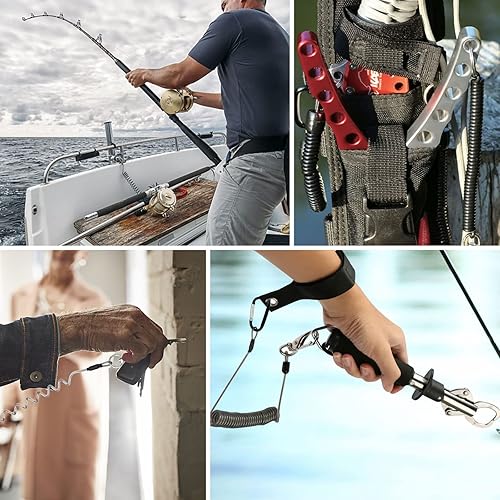 10 PCS Heavy Duty Fishing Lanyards with Sizes, Retractable