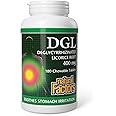 Natural Factors DGL - Deglycyrrhizinated Licorice Root Extract 400mg, 180 Chewable Tablets, Soothes Stomach Irritation, Natur