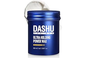 DASHU Ultra Holding Power Men Hair Wax Strong Hold | Long Lasting & Easy to Wash Edge Control Hair Styling Wax w/Collagen & Argan Oil 3.38 fl oz