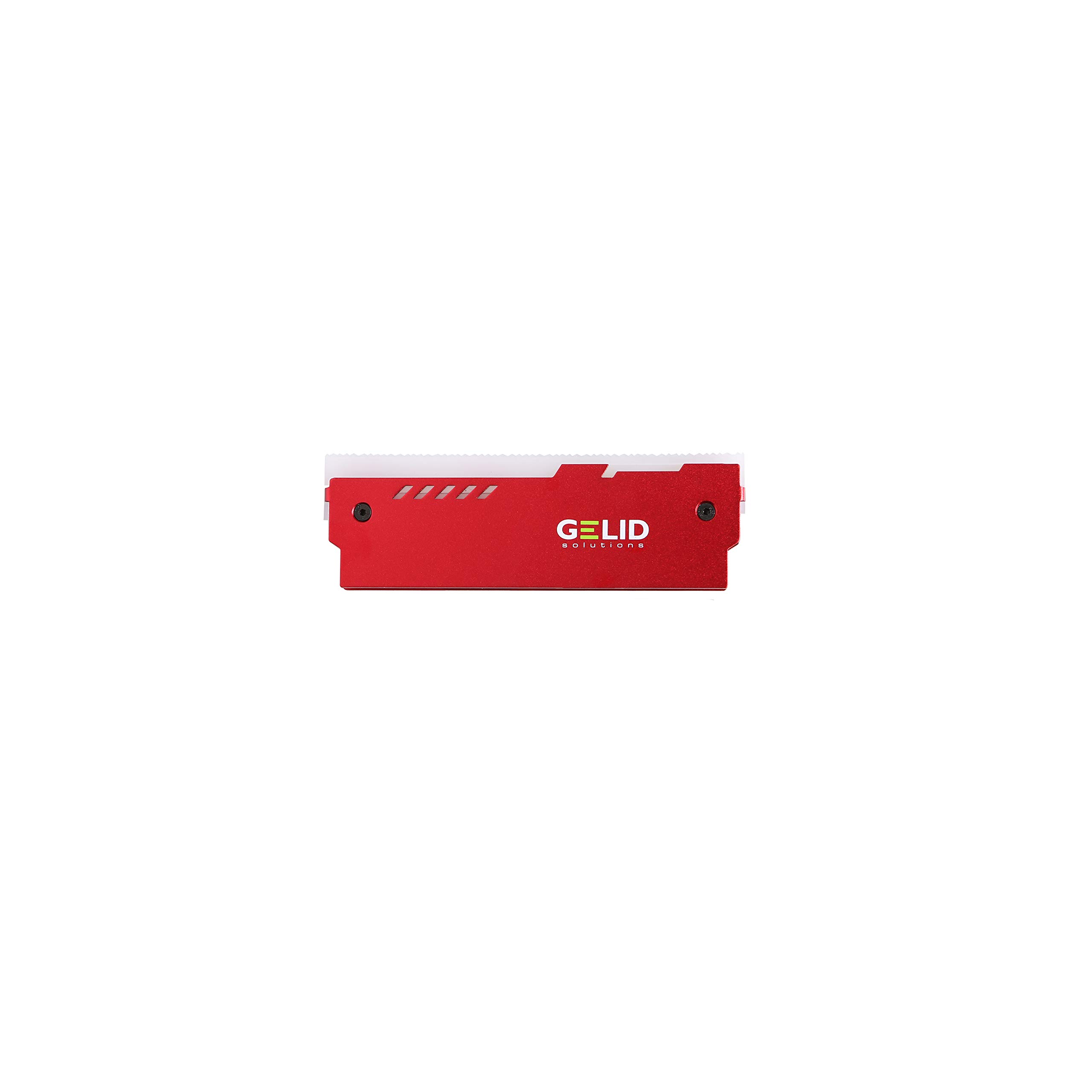 Gelid Solution Lumen RGB RAM Memory Cooling Kit 2pcs - Fully Automatic RGB Mode - Double Sided Heatsink Vest - Red