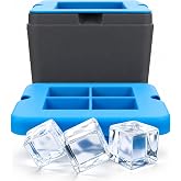 True Cubes Crystal Clear Ice Cube Maker, 4 Large 2"x2"x2" Ice Cubes for Cocktails and Drinks, Silicone Mold for Pure, Bartender-Quality Ice - Great for Hosting and Entertaining, Whiskey Gifts for Men