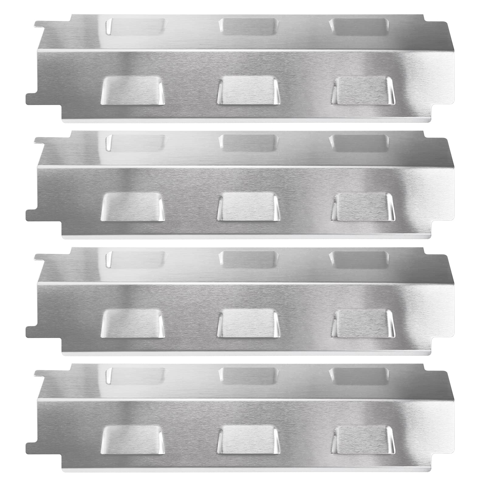 GFTIME 37CM Heat Plate for Charbroil, Kenmore, Nexgrill, Thermos, Master Forge, Uniflame 750, Savor Pro, stainless steel Heat Shield, Flame Tamer spare parts for Most Gas Grill, 4 Pack