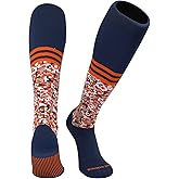 Mk Socks Digital Camo Stripe Navy Orange Knee-High Long Sports Socks