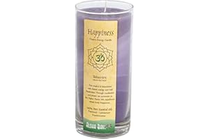 Premium Scented Candle Hand Made Chakra Energy Jar | 11 Oz Jar | Happiness, Sahasrara| Yoga, Prayer & Meditation Candle | Lon