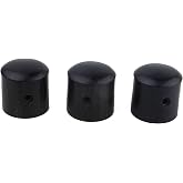 Guyker 3Pcs Ebony Potentiometer Control Knobs Dia. 6mm (0.24") Shaft Pots - Rotary Volume Tone Knob Replacement Part for Electric Guitar or Precision Bass