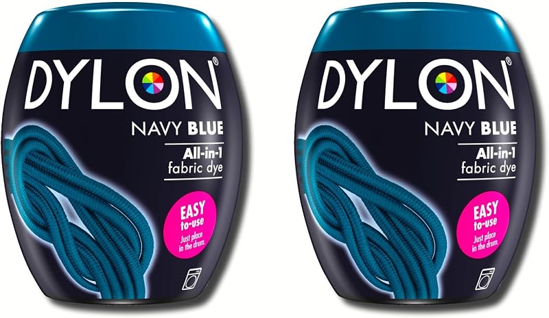 Dylon New 350g Navy Blue Machine Dye Pod 2 Pack