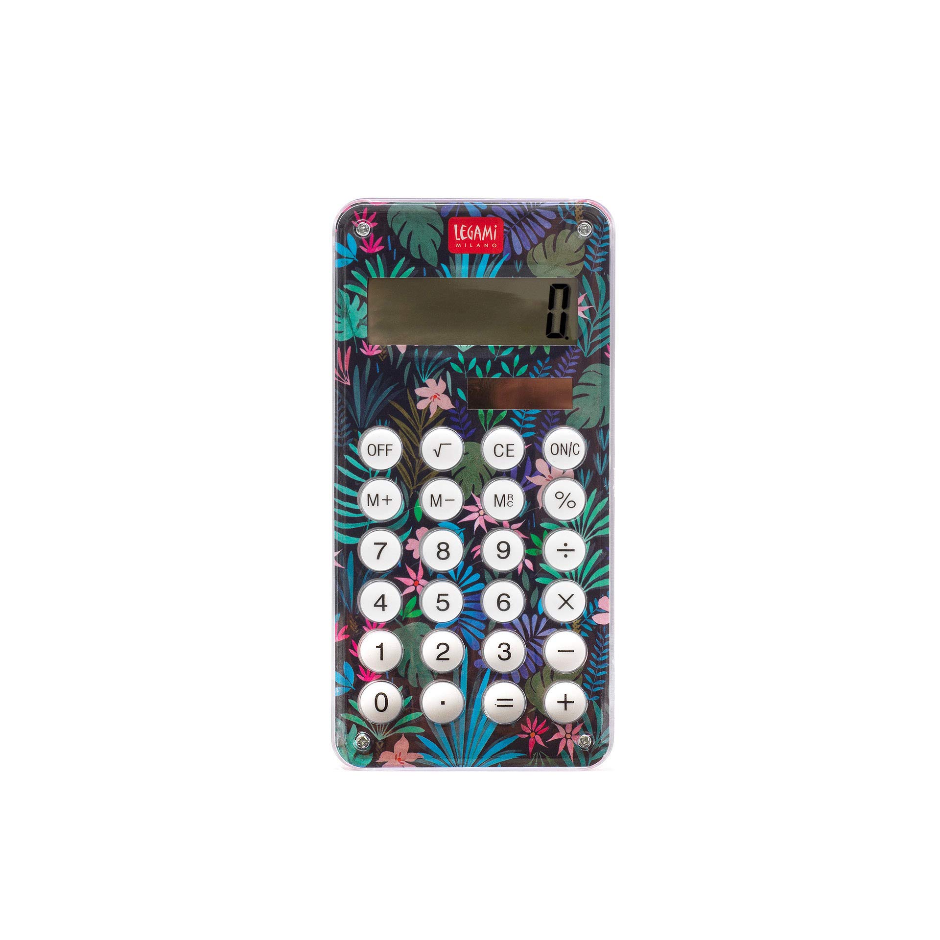 Legami - Calculator, Two Way Power System: provides energy even in case of light presence, 6 x 12.5 cm, automatically switches off after 6 minutes of activity, battery included