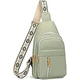 FALAN MULE Crossbody Bags for Women Trendy Leather Sling Chest Bag Fanny Packs for Women