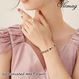 Vicmag Copper Magnetic Bracelet for Women Crystal Design 3500 Gauss Gift Box view 5