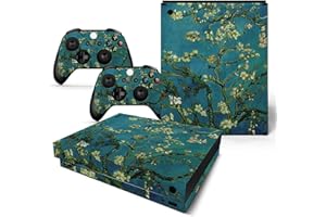 ROIPIN Skin for Xbox One X Console and Controller, Stickers Vinyl Decals Film for X-Box One X, Gaming Protective Accessories (Apricot Blossom)