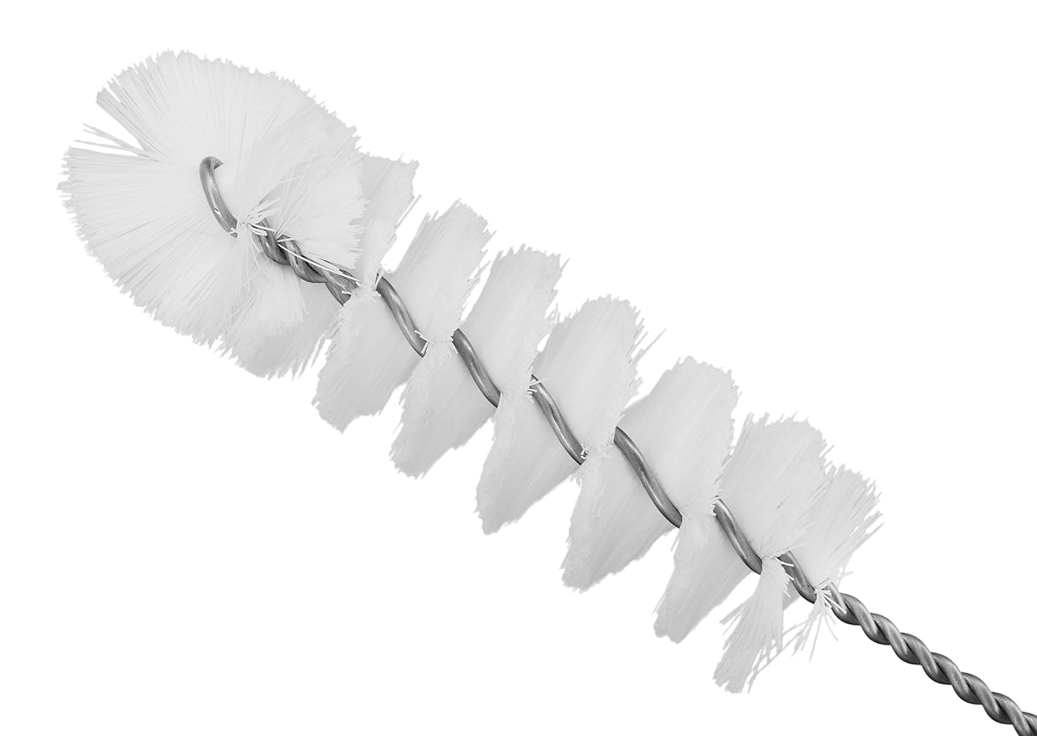 Test Tube Brush, Nylon, 9" Total Length, 3.5" Brush Length, 1 1/8" (29mm) Diameter - Eisco Labs, White - Image 3