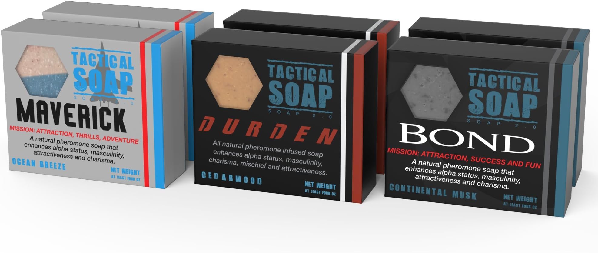 Trifecta 6 - Pack - Durden, Bond, and Maverick - Infuse with Powerful Pheromone formula for Attraction