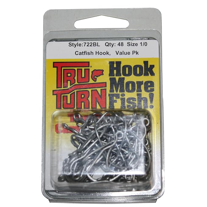 Tru Turn TTI Catfish Hook40 Per Box, 1/0, Silver