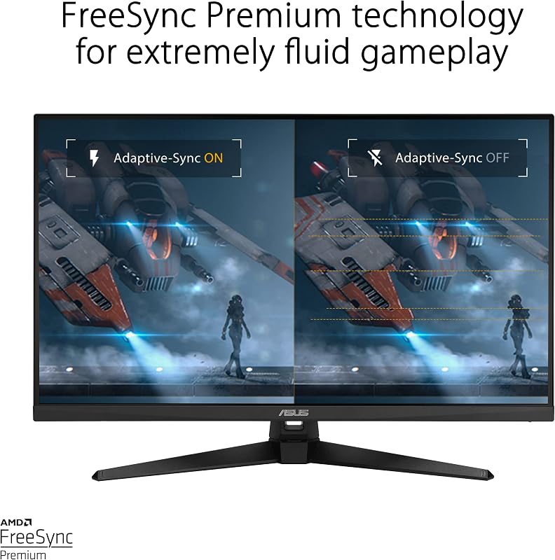 Monitor de jogos asus tuf vg328qa1a 32 "full hd (overclock até 170 hz (165 hz nativo), desfoque de movimento extremamente baixo, freesync premium, 1 ms (mprt), shadow boost)