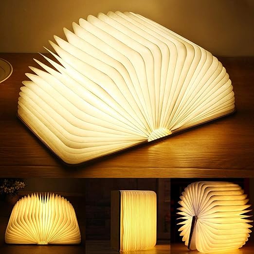 lampara plegable de madera para libros luz led magnetica luces decorativas lampara de mesa escritorio con bateria recargable de 2500 mah
