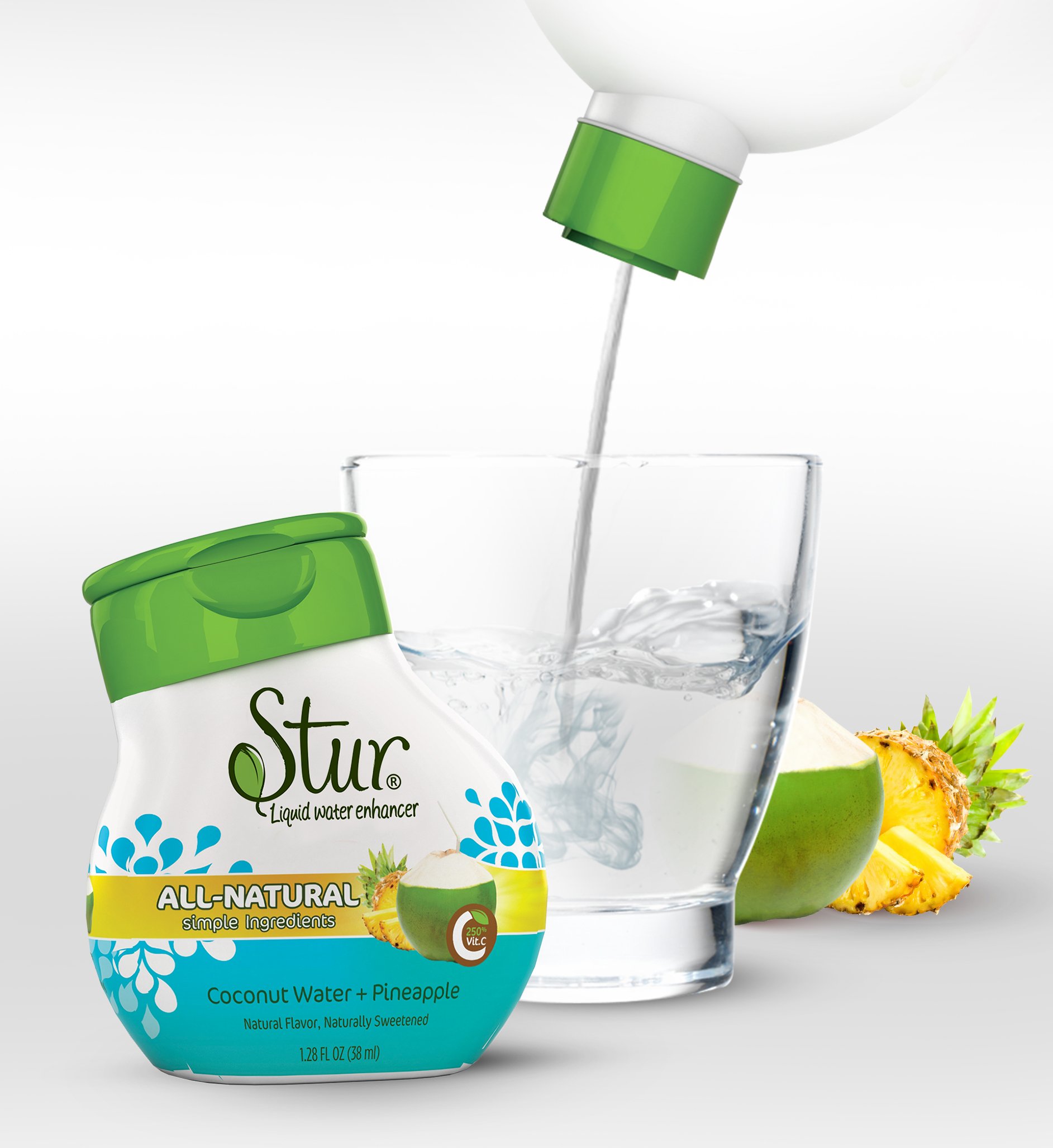 Stur liquid water enhancers, Coconut Pineapple, 1.62 Ounce (Pack of 5