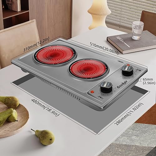 Cooksir Electric Cooktop Burner, Plug in Electric Stove Top