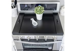 RELODECOR Noodle Board Stove Covers with Handles, Durable Extra Thick Laminate Wood Handmade Cookware, Counter Space Top Covers for Electric Stoves & Sink Farmhouse Rustic Decorative Tray for Kitchen